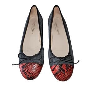 Carmen Salas Black Suede Women's Flats Sz 41 (10)